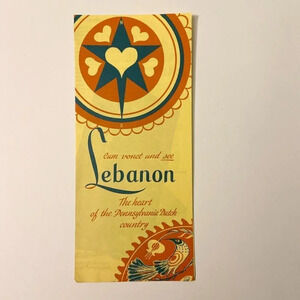 Vintage Lebanon Pennsylvania  Travel Brochure Souvenir
